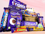 Cadbury Chocolate Hamper - Free Personalised Message - Natural Wicker Hamper