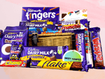 Cadbury Chocolate Hamper - Free Personalised Message - Natural Wicker Hamper