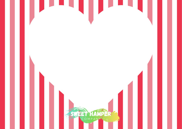 Red Stripes Heart Card