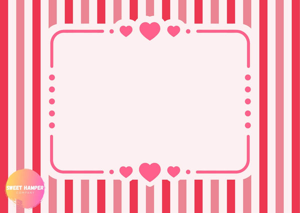 Red Stripes Heart Card